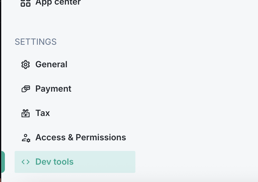 Access & Permissions Menu