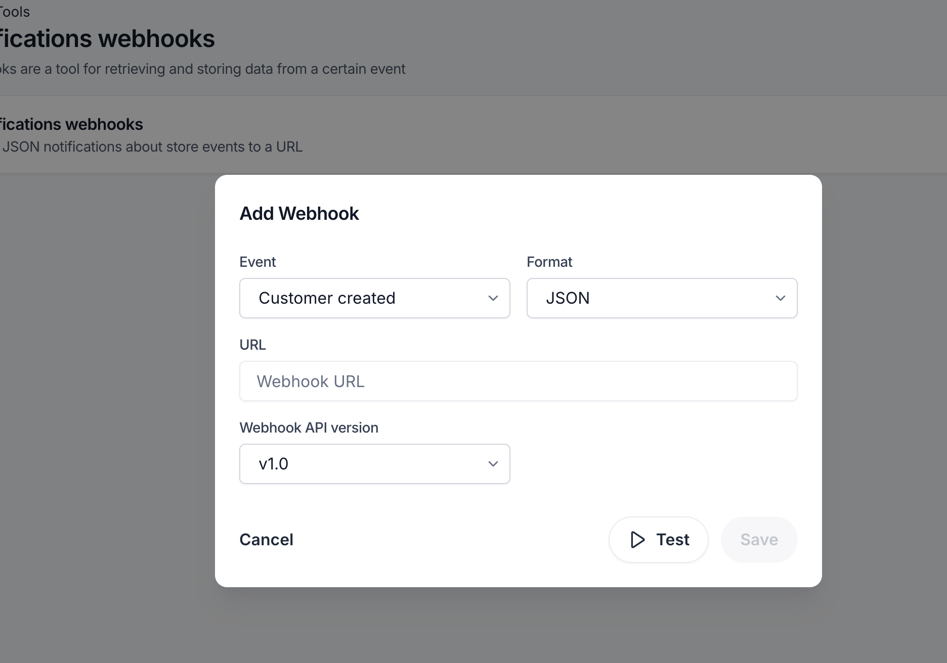 Webhook Configuration